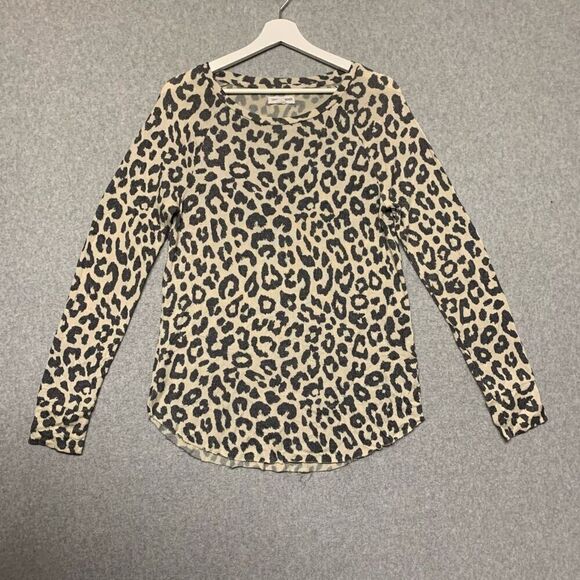 Grayson Threads leopard top womens medium long sleeve crewneck - Picture 1 of 6
